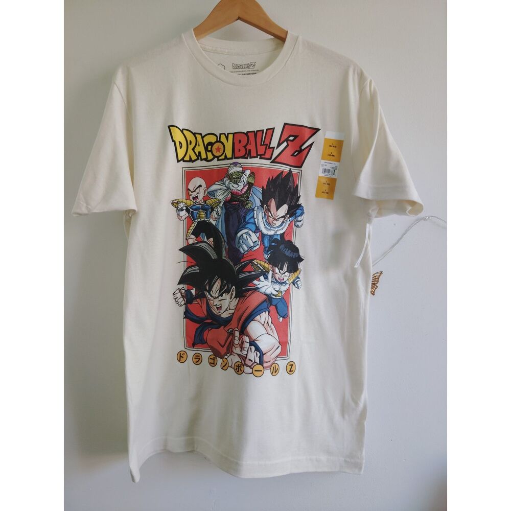 Dragonball Z Graphic Men's T-Shirt Goku Vegeta Piccolo Krillin 100% Cotton L NWT